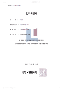 변액 합격증 1 펀드투자상담사,퇴직연금제도 모집인,부동산 펀드투자상담사,증권투자권유대행인 필자 소개